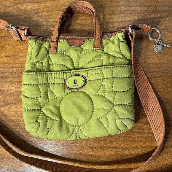 Fossil Bags Green Quilted Fossil Keyper Crossbody Bag Y2k Poshmark